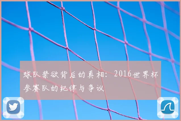 球队禁欲背后的真相:2016世界杯参赛队的纪律与争议